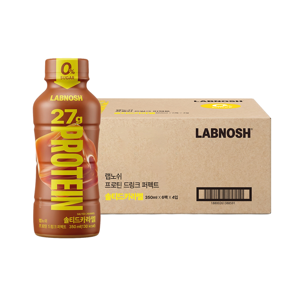 랩노쉬 프로틴 드링크 퍼펙트 솔티드카라멜, 350ml, 24개 - 상품 이미지