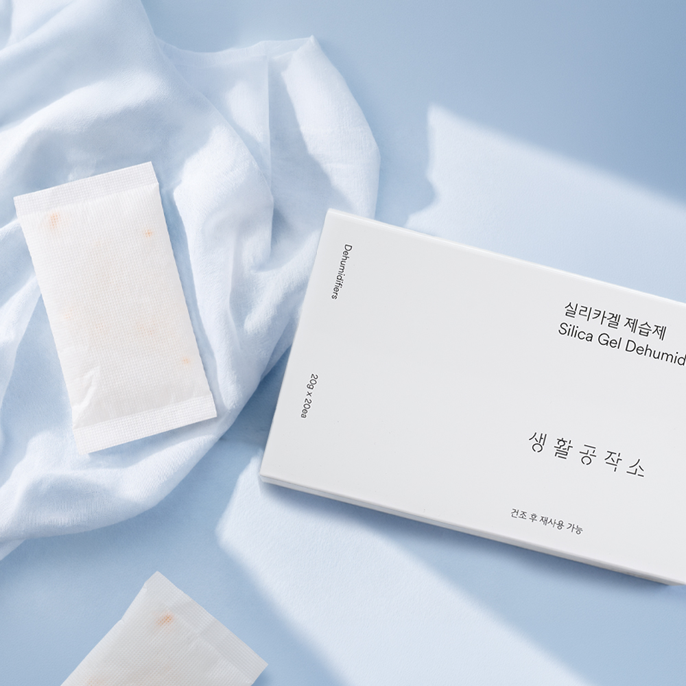 옷장용 실리카겔 제습제 리필형 신발제습제 20g 20P 2개 - 메인 이미지