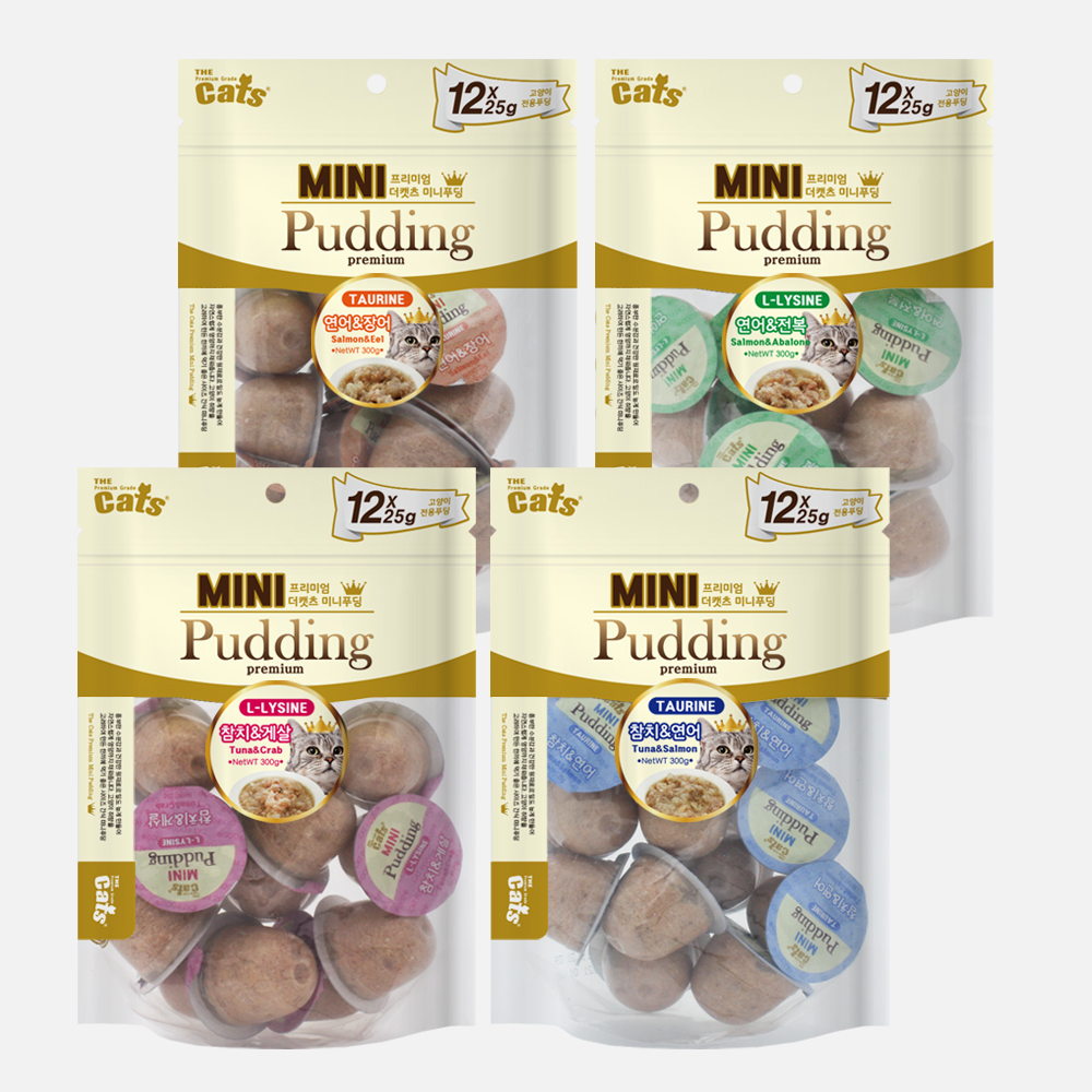 더캣츠 미니푸딩 고양이캔 고양이통조림 파우치 간식 참치+게살, 300g, 1개 - 상세 이미지 3