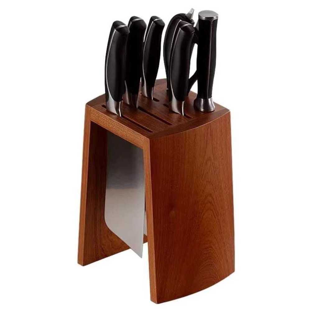 원목 칼블럭 칼꽂이 주방 가위 다용도 스탠드형 홀더 16x13.5x25 - 상품 이미지