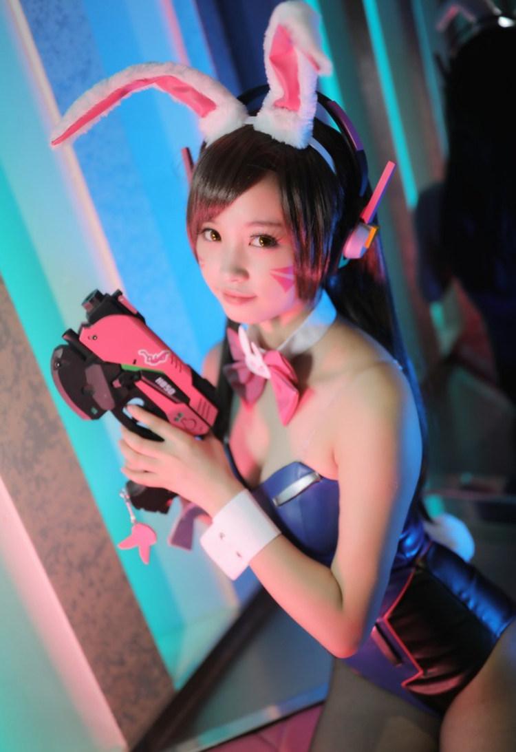 코스프레의상 바니걸 코스튬 성인 이벤트 할로윈 파티 옷 D.VA L - 상세 이미지 2
