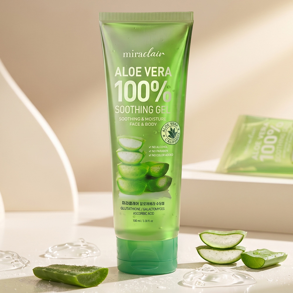 휴대용 순도100% 알로에베라 수딩젤 촉촉 수분보습 무알콜 진정 쿨링겔 100ml, 2개 - 상세 이미지 4