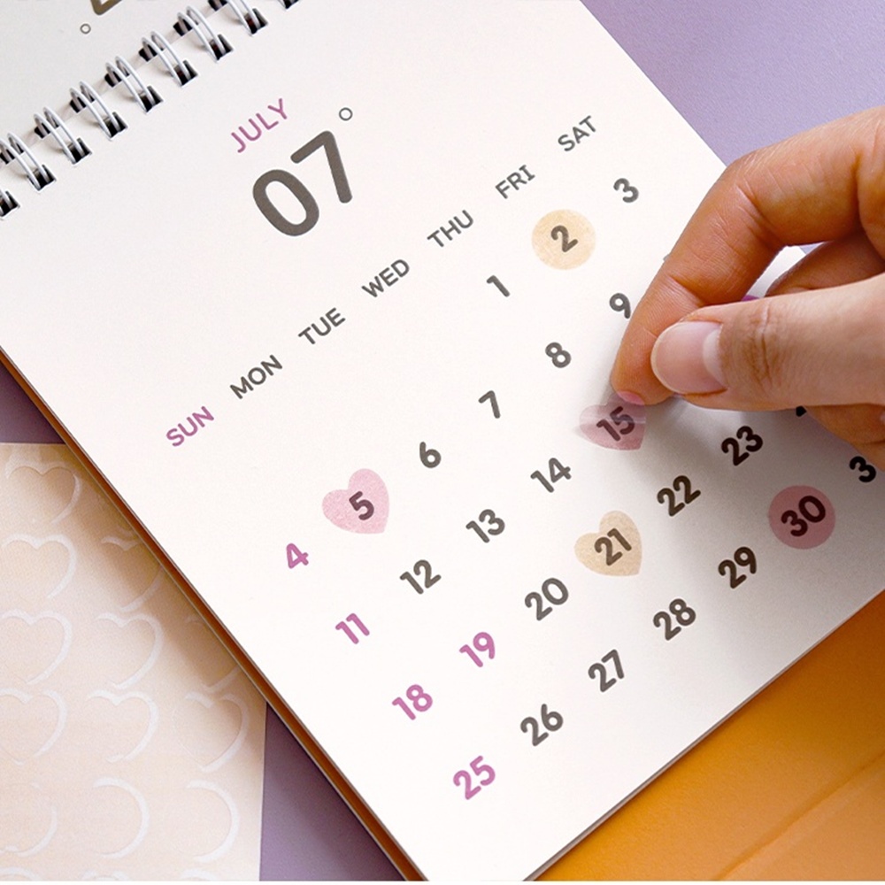 2027년 미니 달력 탁상 27년 귀여운 작은 달력 오렌지 데스크캘린더 이미지 7
