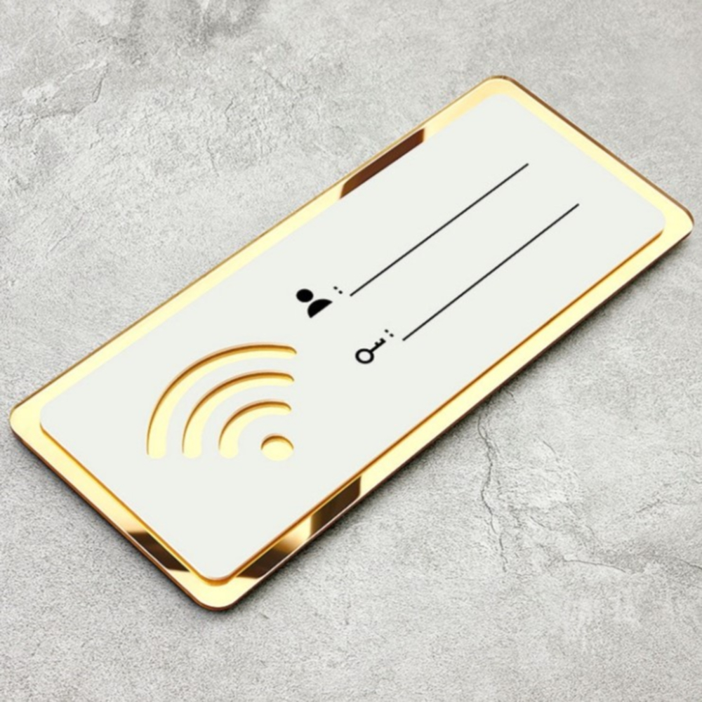 와이파이 안내판 wifi 비밀번호 아크릴 표지판 비번 직사각 알림판 식당 카페 - 상세 이미지 2