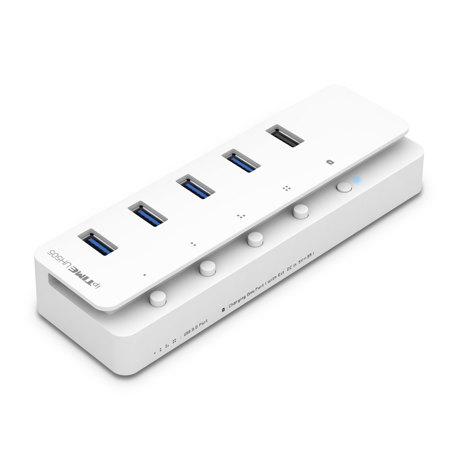 ipTIME UH505 5포트 USB허브 개별전원 무전원 동시가능 5V어댑터 USB3.0 - 상세 이미지 4
