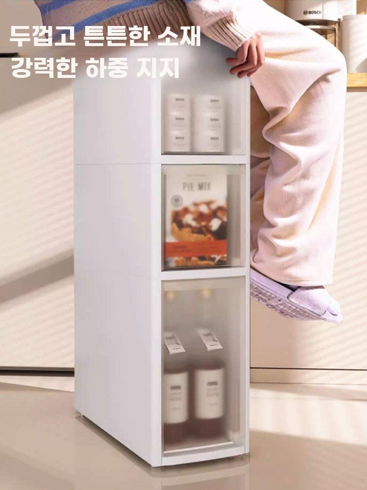 틈새장 수납장 슬라이딩 싱크대 선반 다용도 베란다 4단 1 - 상세 이미지 5