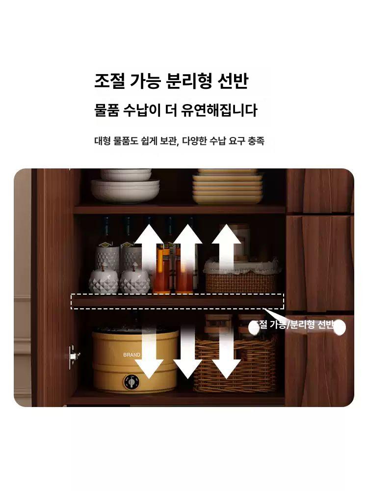 올렌토 엔틱콘솔 엔틱장식장 거실 수납장 테이블 원목 80x40x95 아메리칸월넛 미포함 - 상세 이미지 3