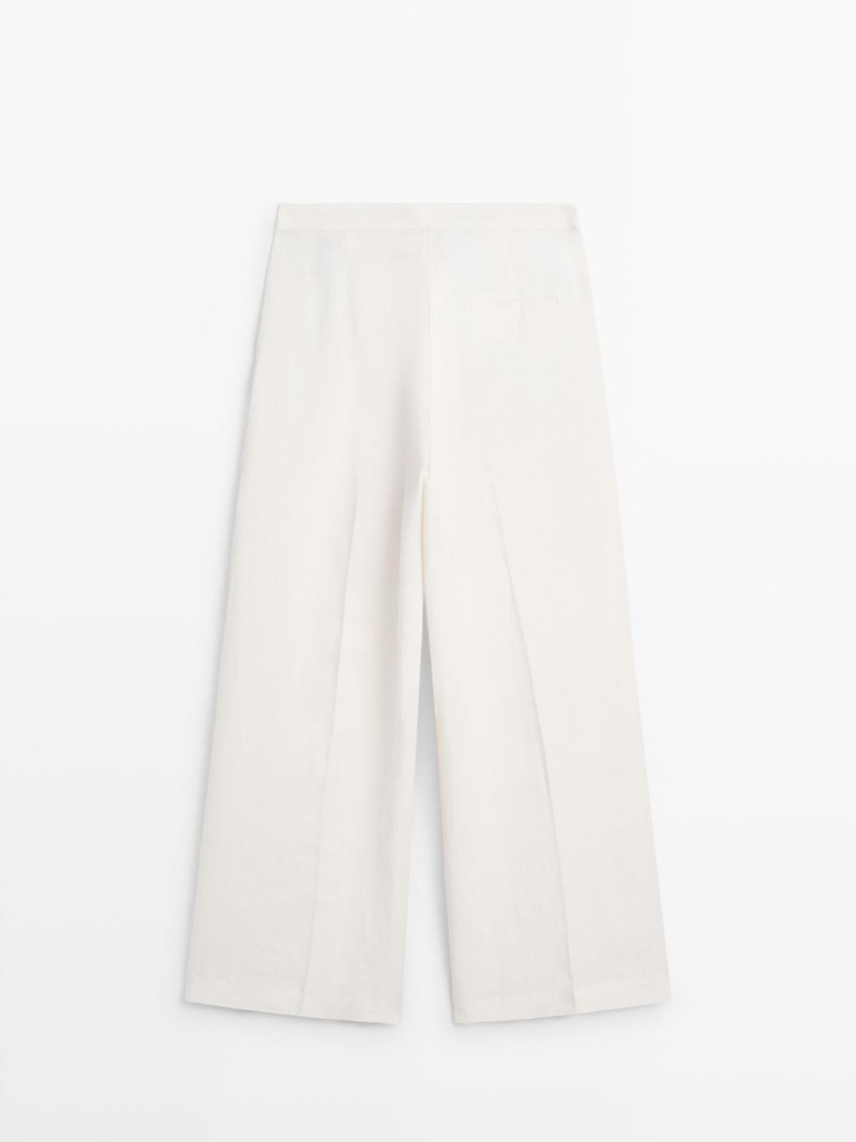 마시모두띠 테크니컬 린넨 와이드 슬랙스 팬츠 5034/768 OFF WHITE - 상세 이미지 4