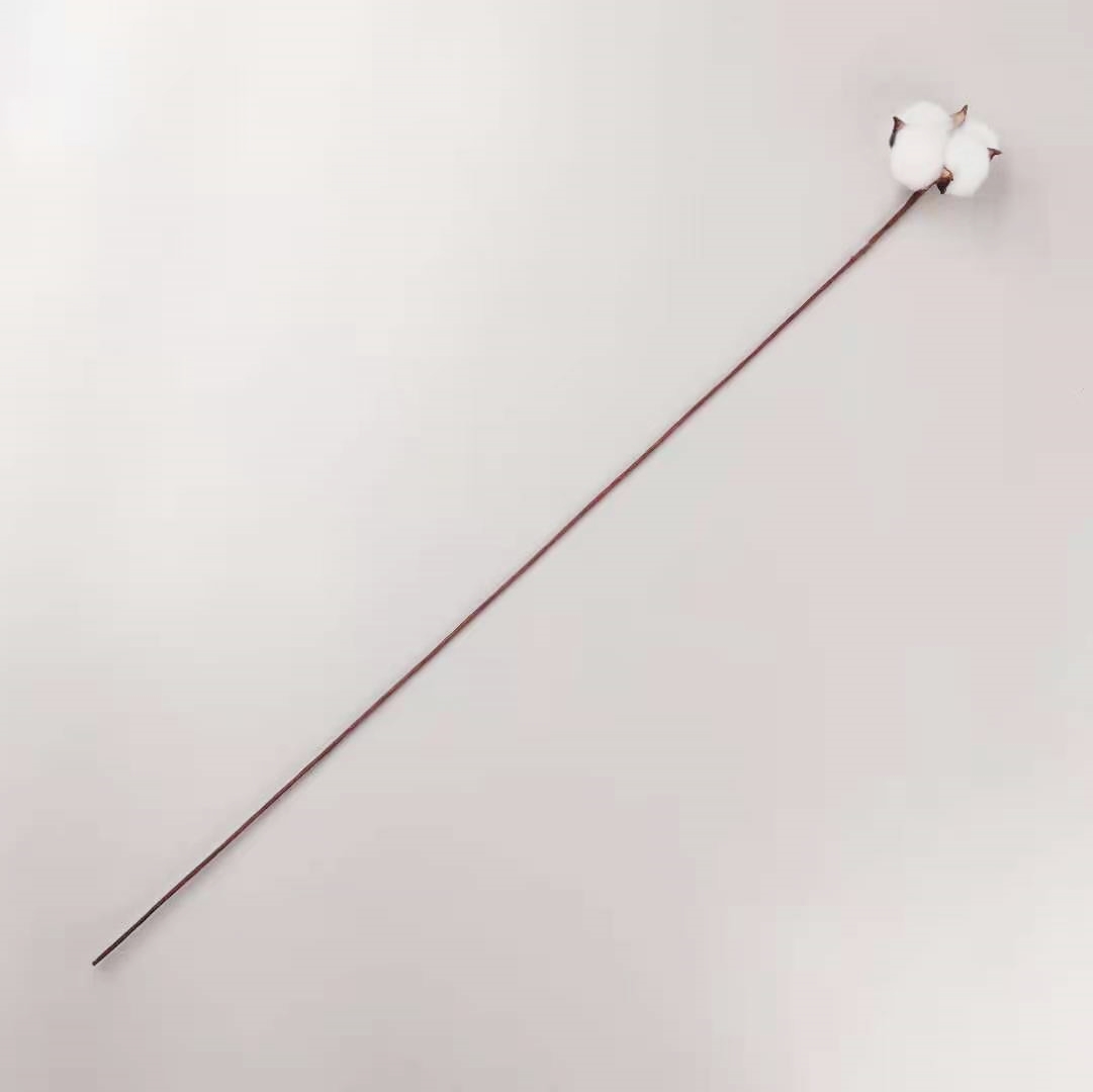가더GADE M9 목화솜 가지 10송이 60cm 인테리어조화 크리스마스장식소품 긴대 리스재료 촬영소품 성묘꽃 - 상세 이미지 3
