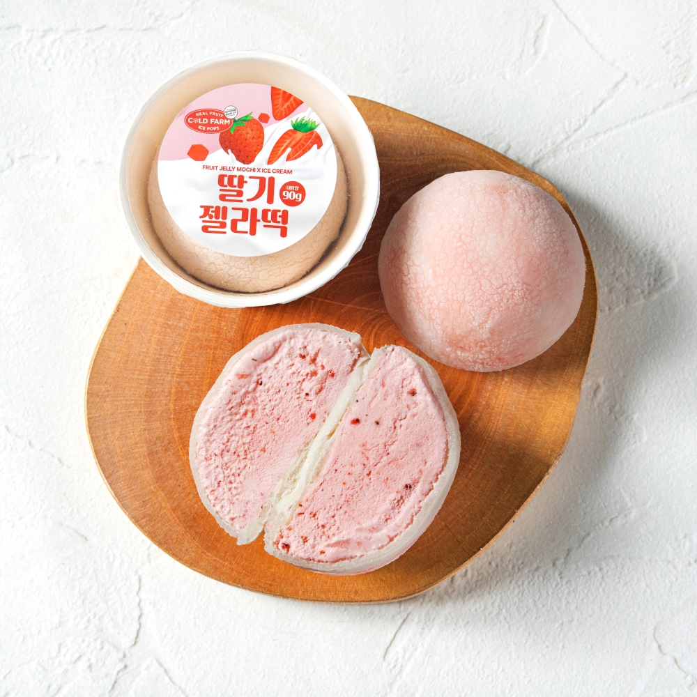 콜드팜 딸기 젤라떡 찹쌀떡 젤라또 아이스크림 - 상세 이미지 2