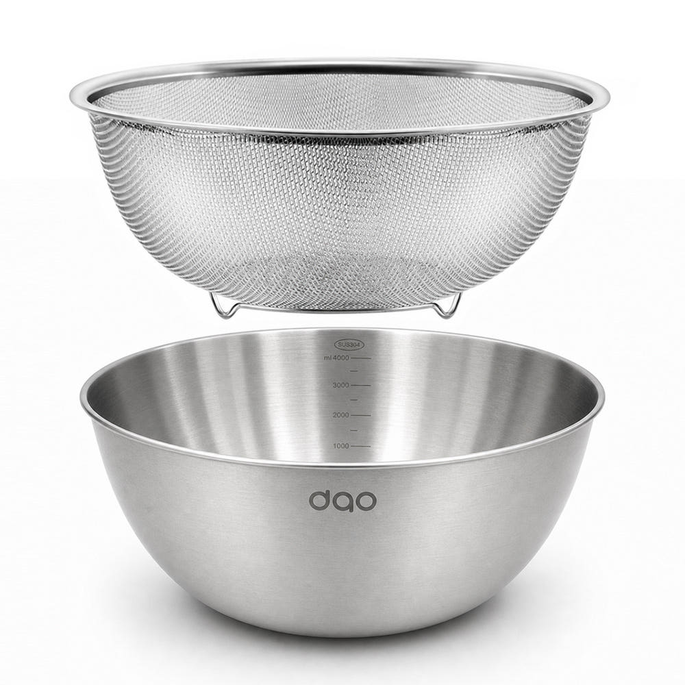 다오 스텐 304 채반+믹싱볼 2종세트 스텐대야 쌀씻는볼 다라이 베이킹 22cm, 1개 - 상세 이미지 5