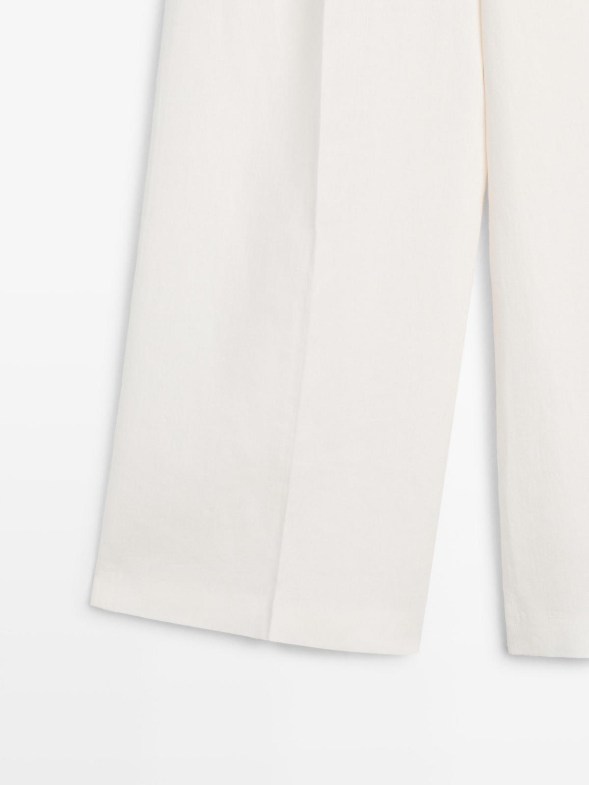 마시모두띠 테크니컬 린넨 와이드 슬랙스 팬츠 5034/768 OFF WHITE - 상세 이미지 5