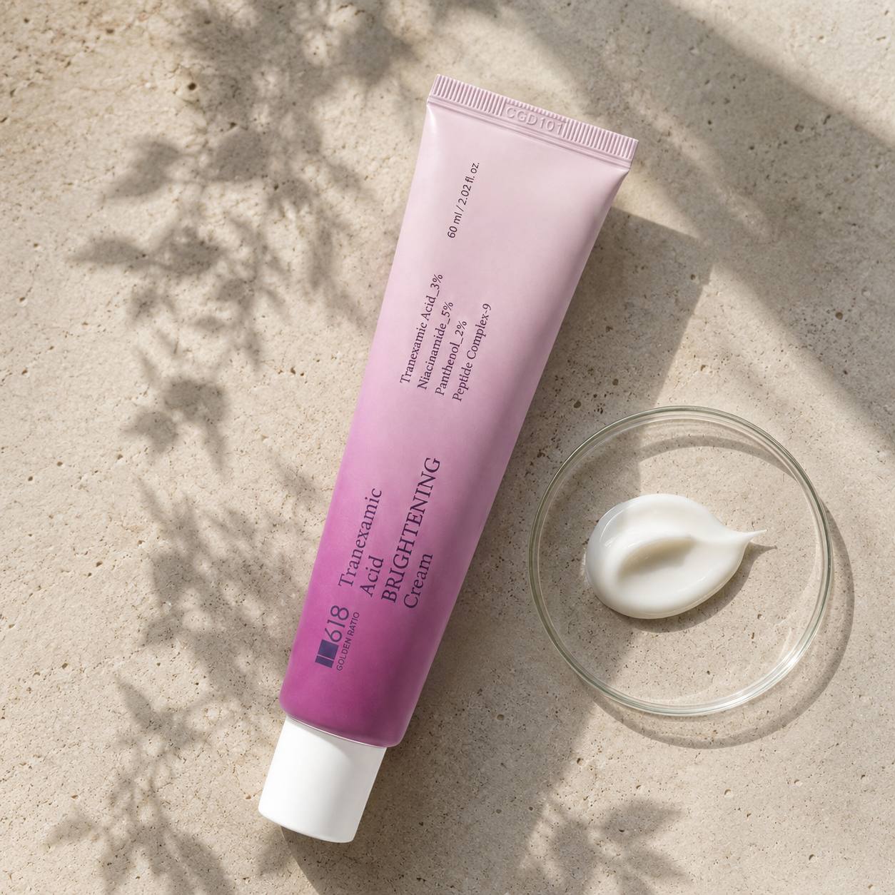 1.618 트라넥삼산 브라이트닝 크림 멜라제로 판테놀 미백 60ml, 1개 이미지 7