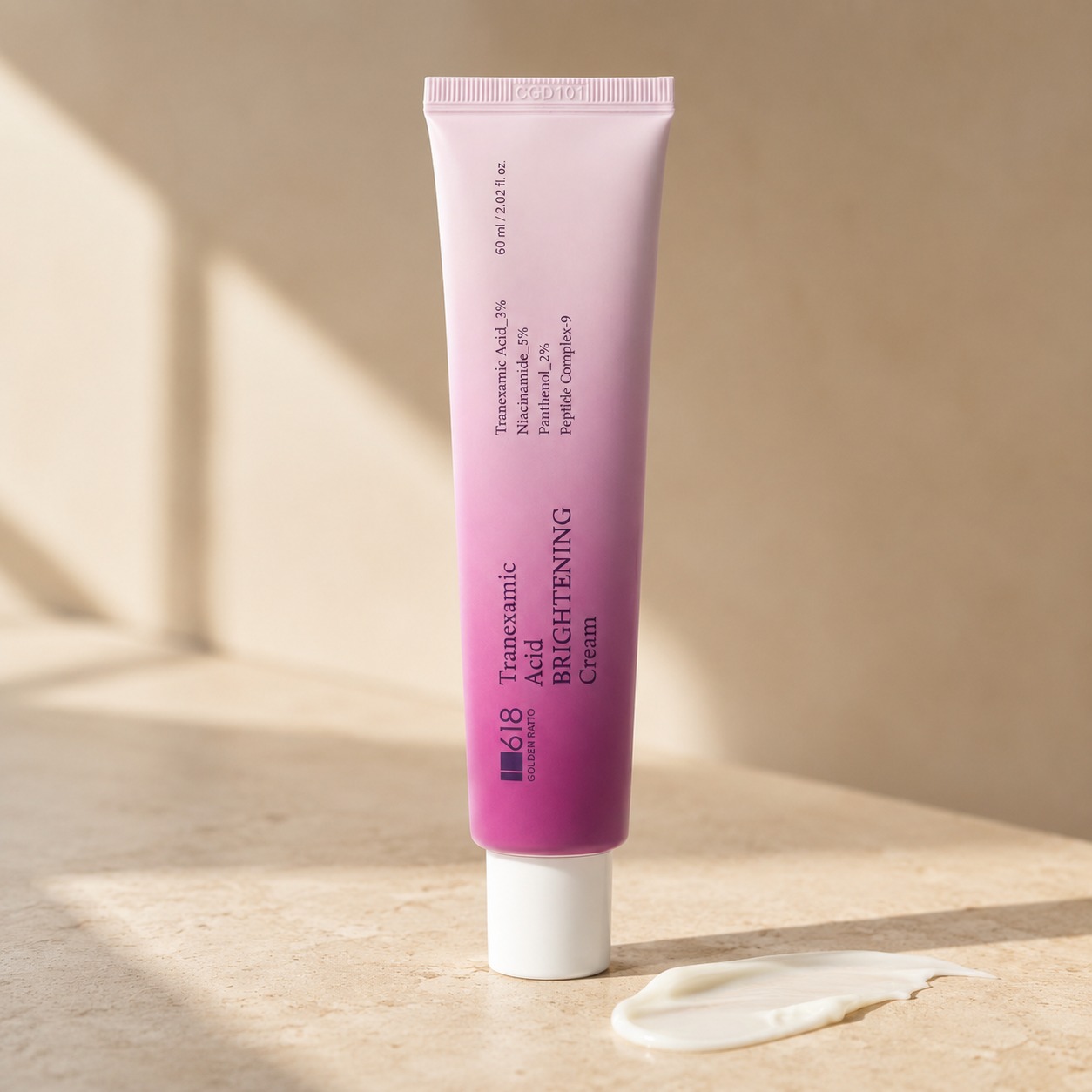 1.618 트라넥삼산 브라이트닝 크림 멜라제로 판테놀 미백 60ml, 1개 - 상세 이미지 4