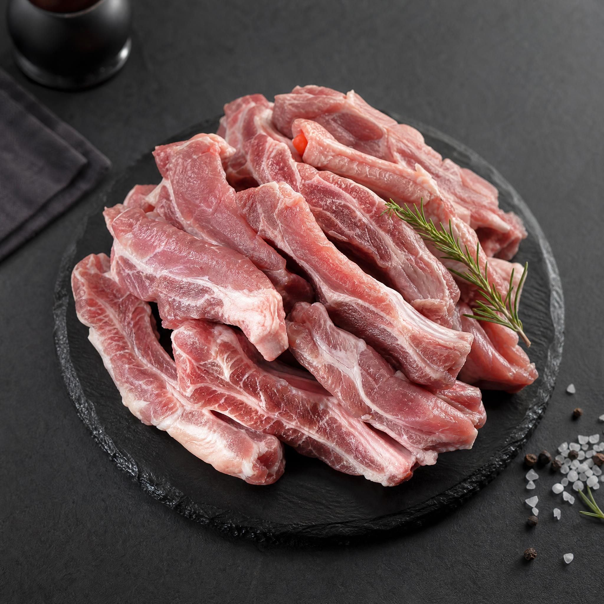 친절한고깃집 한돈등갈비 국내산 냉장 1kg 홈파티 갈비요리 홈쿡 - 상품 이미지