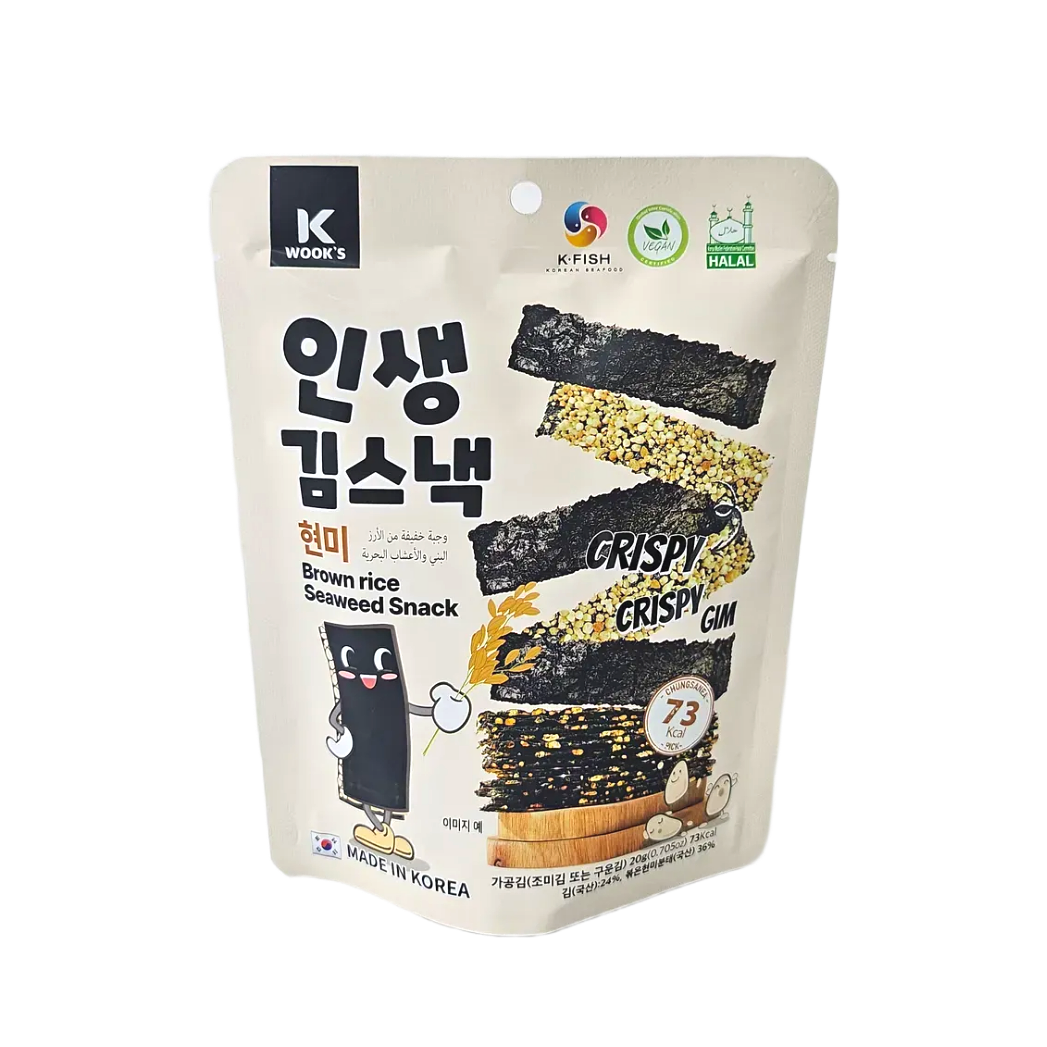 인생 김스낵 20g 땅콩 불땅콩 현미 현미치즈칩 바삭한 김과자 김간식 - 상세 이미지 4