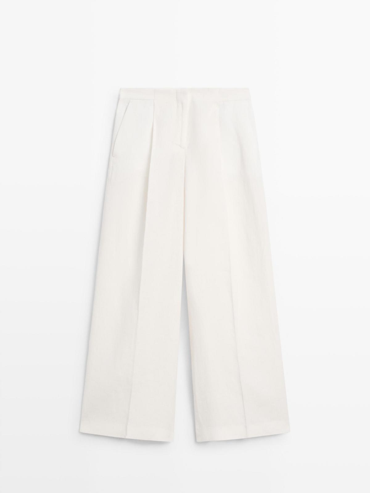 마시모두띠 테크니컬 린넨 와이드 슬랙스 팬츠 5034/768 OFF WHITE - 상세 이미지 2