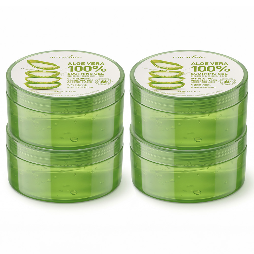 순도100% 촉촉 수분광채 무알콜 수딩젤 고보습 진정 쿨링겔 알로에베라 300ml, 4개 - 상품 이미지