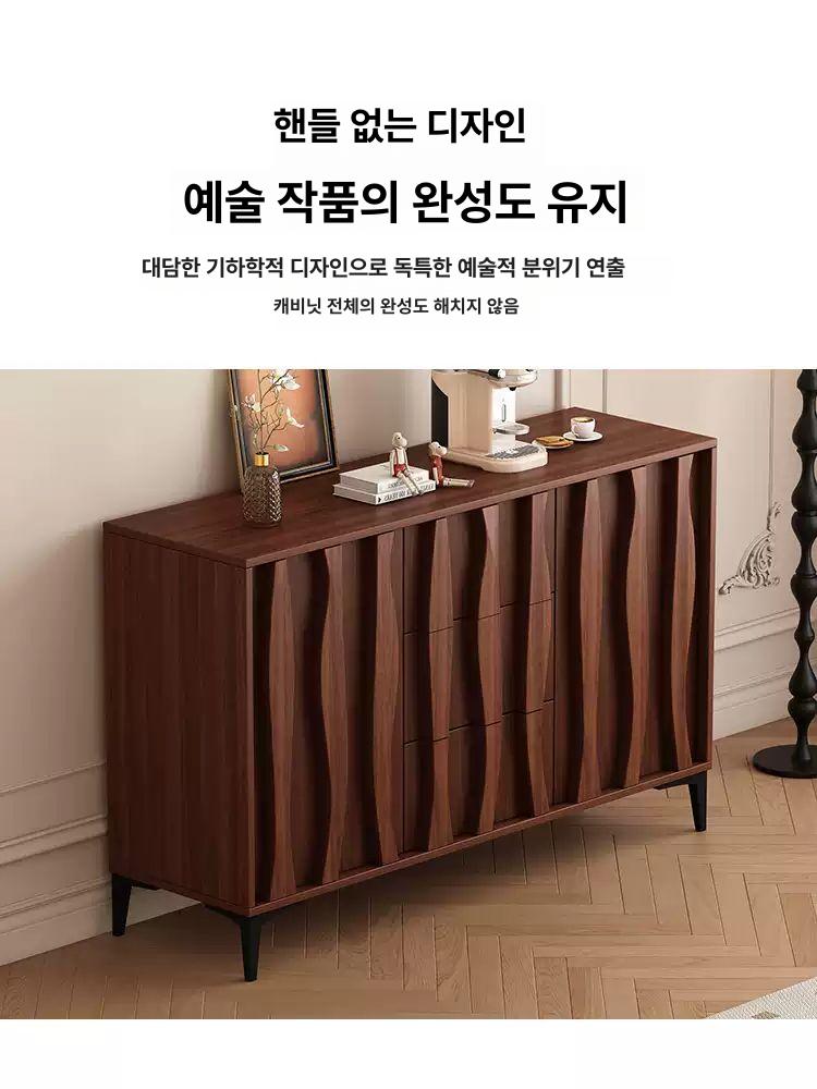 올렌토 엔틱콘솔 엔틱장식장 거실 수납장 테이블 원목 80x40x95 아메리칸월넛 미포함 - 상세 이미지 4