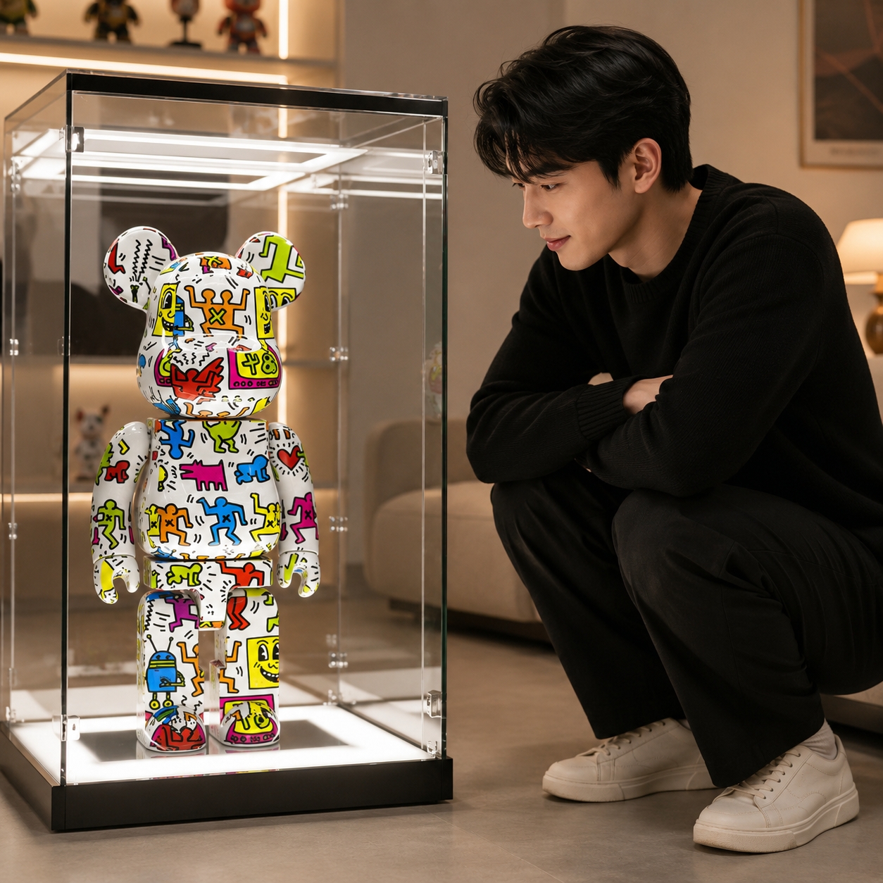 단독장식장 인형 피규어 유리 장식장 럭셔리 LED 30x30x45 - 상세 이미지 2