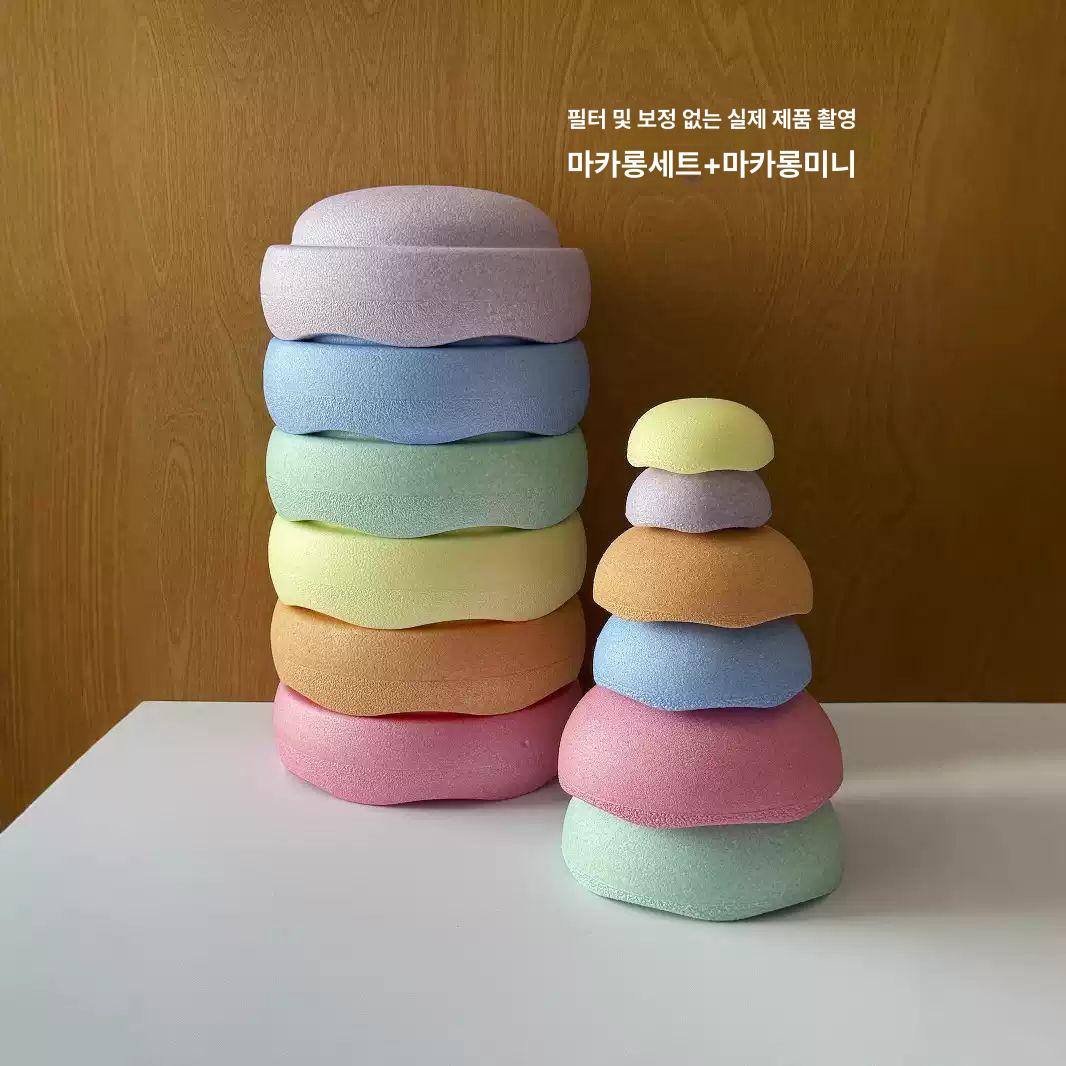마카롱 레인보우 돌 EPP 균형감각 훈련기 실내외 유치원 원형 레인보우 컬러 6개 밸런스 보드 43 페이지 설명서 포함 - 상세 이미지 3