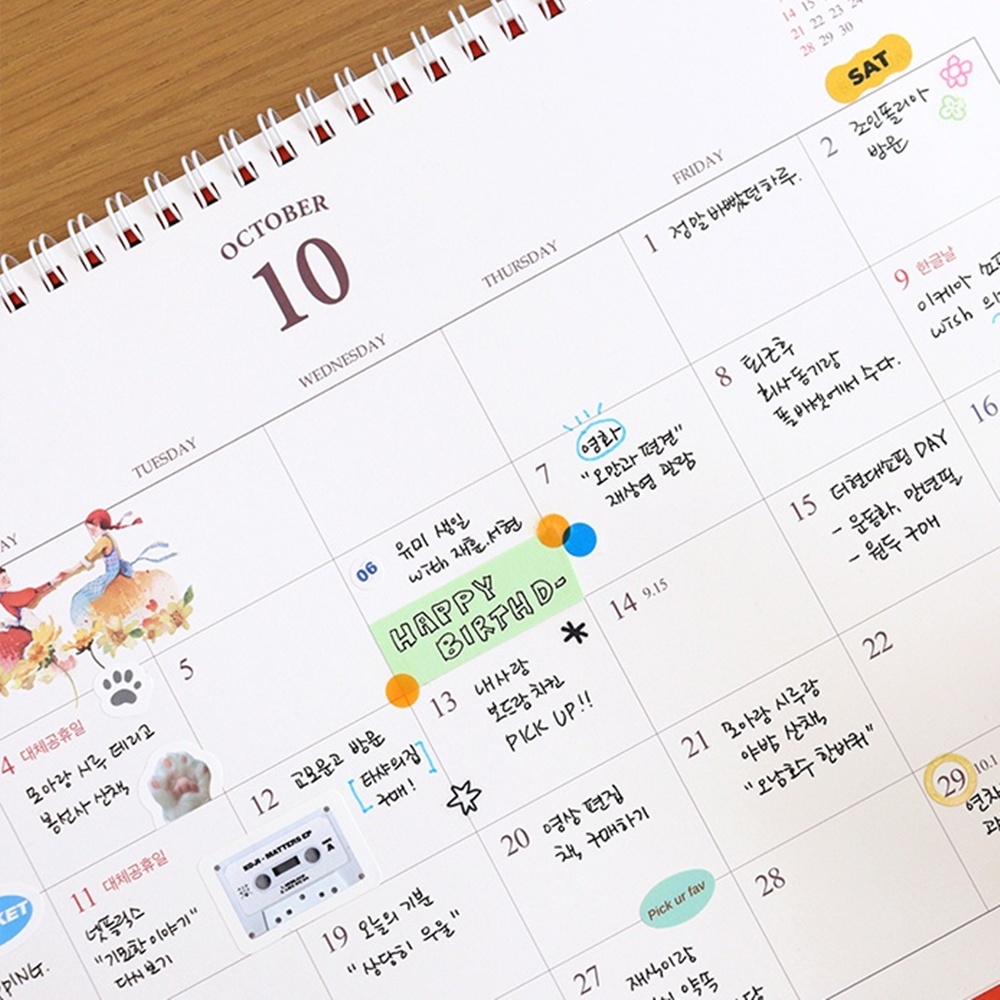빨간머리앤 2027년 대형 탁상달력 A4 27년 큰 책상달력 업무용 스케줄 캘린더 이미지 6