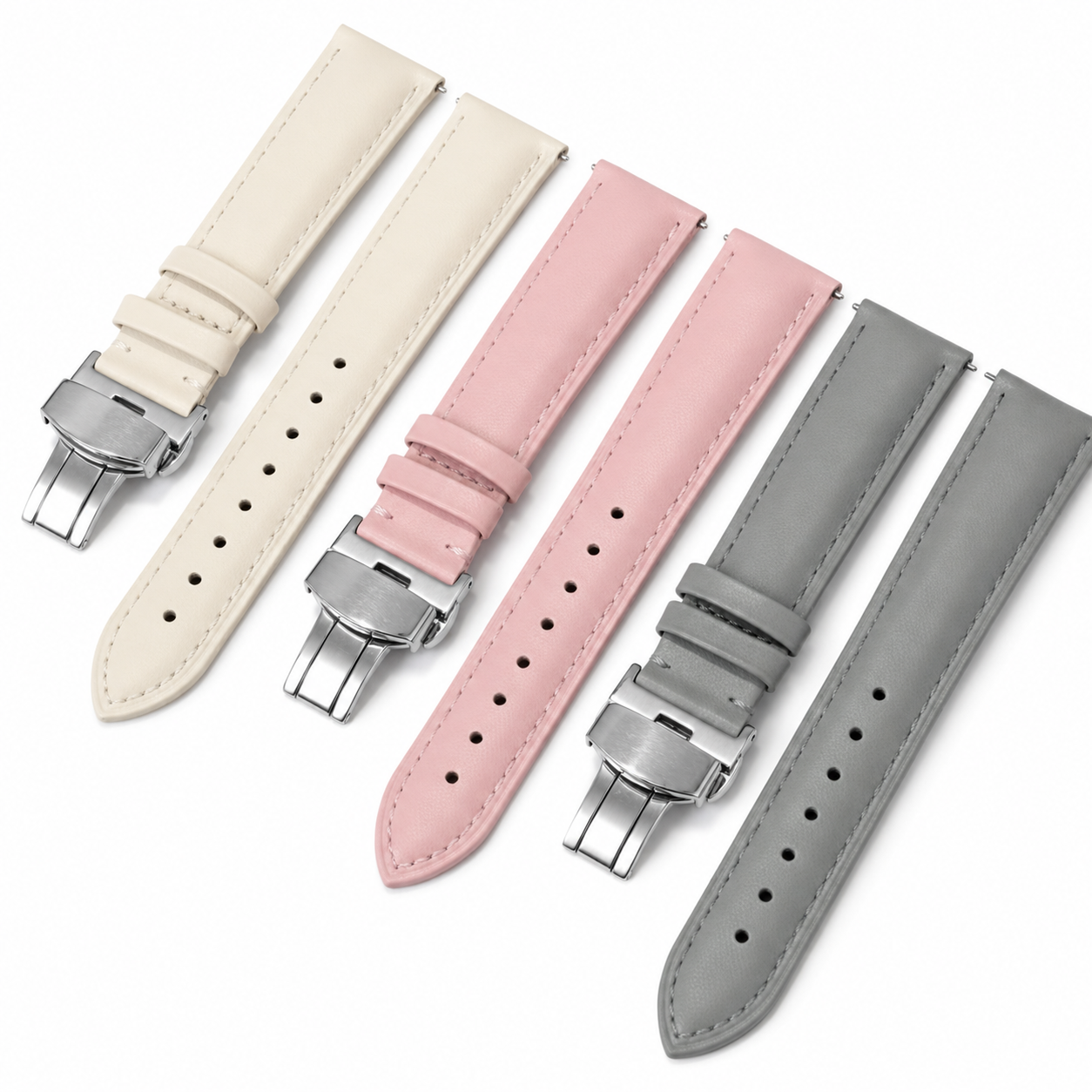파슬 FS5304 미니멀리스트 호환 가죽 시계줄 22mm 퀵릴리즈 디버클 스트랩 - 상세 이미지 4