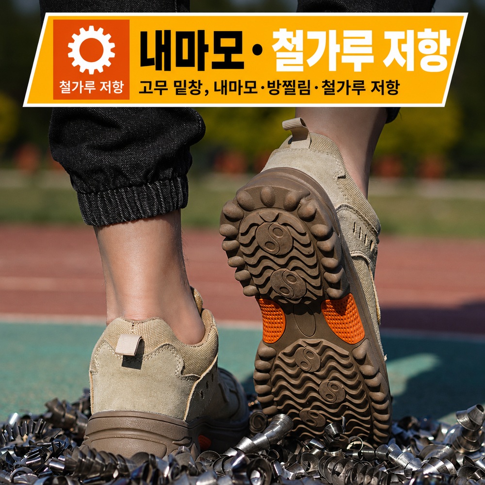 남성 안전화 경량 방검중창 운동화형 사계절 작업화 - 상세 이미지 5