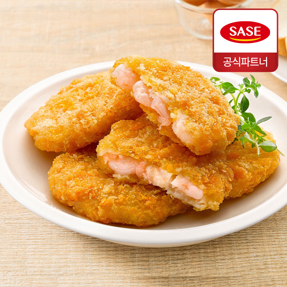 사세 빵가루 리얼 새우튀김 패티 65gx10개입 왕새우 - 상품 이미지