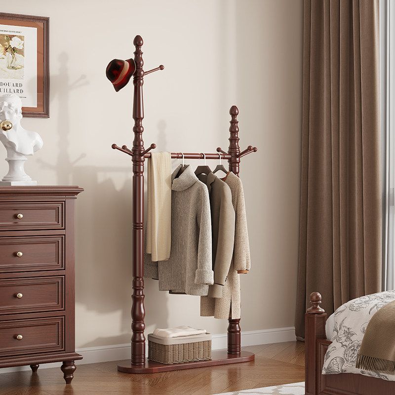 행거 스탠드 옷걸이 엔틱 이동식행거 스탠드형 드레스룸 화이트 - 상세 이미지 2