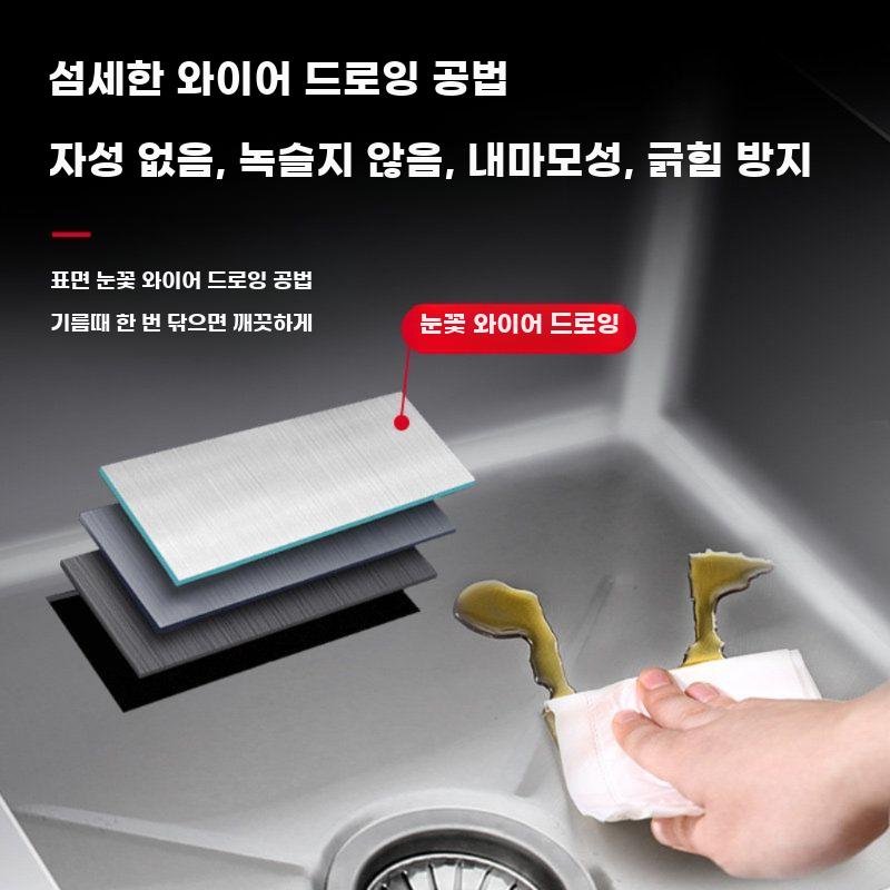 야외개수대 씽크대 세정대 학교 탕비실 세척대 업소용 50x50x80cm - 상세 이미지 4