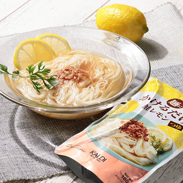 일본 칼디 KALDI 면에 부으면 되는 연어 레몬 쯔유 160g - 상품 이미지