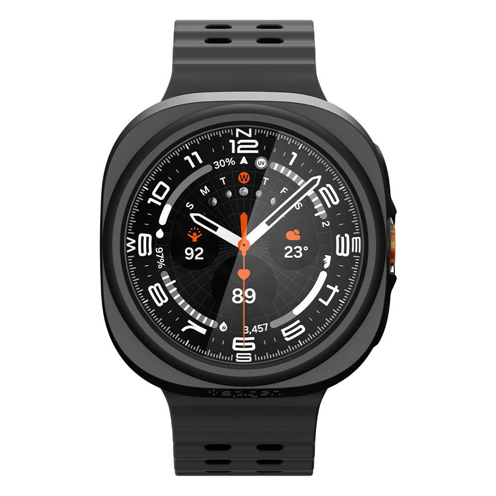 갤럭시워치 강화유리 풀커버 케이스 씬핏360 갤럭시 워치 울트라2, 47mm, 블랙 이미지 3