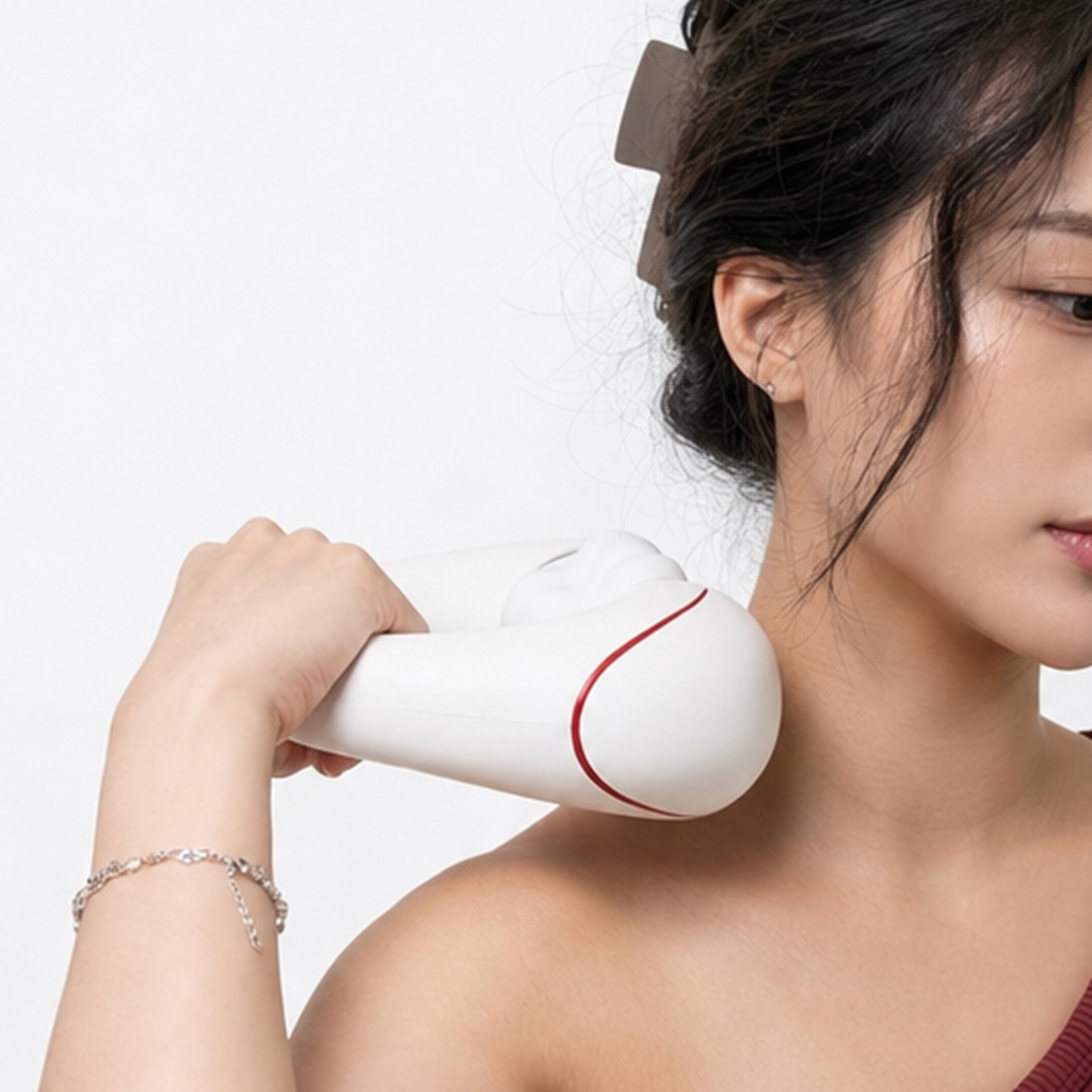 비레토 무선 목어깨 미니롤러마사지기 화이트 - 상세 이미지 3