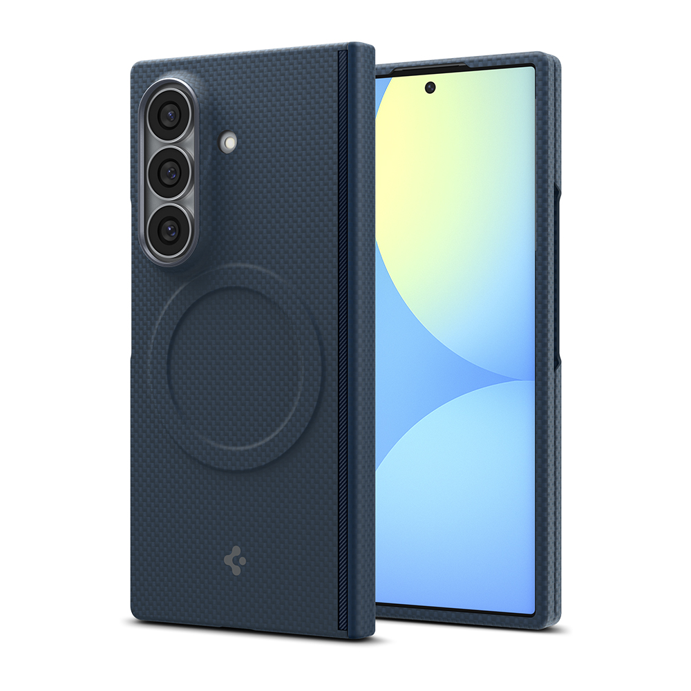 Qi2 20W 인증 갤럭시 맥세이프 케이스 초슬림 카본 에어스킨아라미드 맥핏 갤럭시Z 폴드8 울트라, 아라미드, 네이비 이미지 6