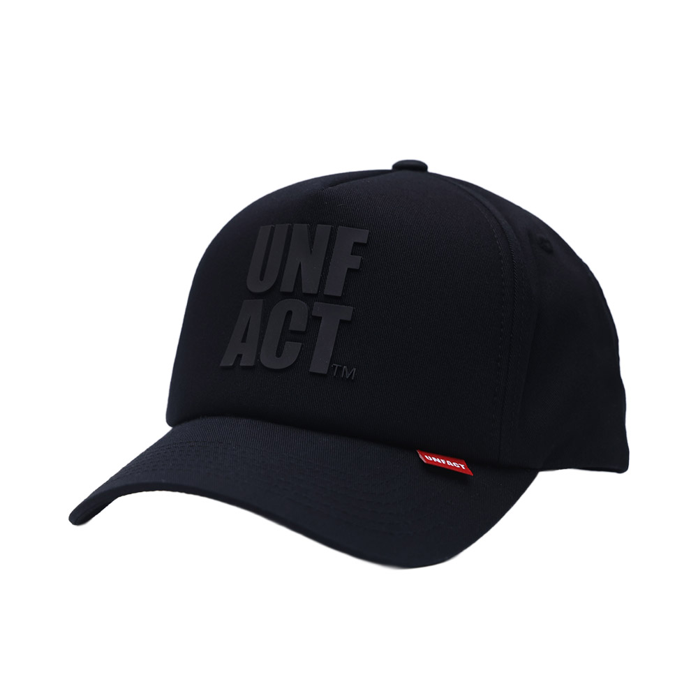 UNFACT 언팩트 로고 오버핏 볼캡 블랙 - 상품 이미지