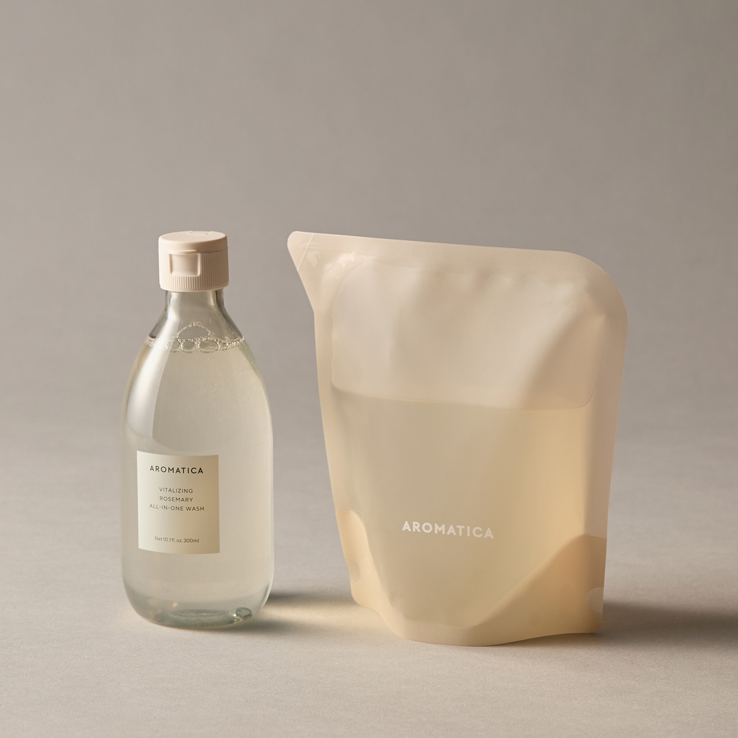 아로마티카 바이탈라이징 로즈마리 올인원 워시 300ML & 리필 300ML 세트 - 메인 이미지