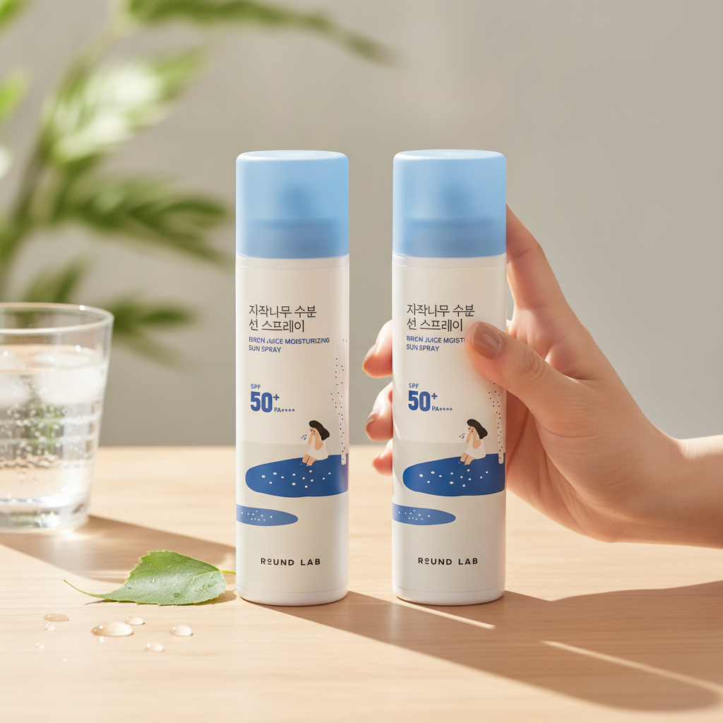 라운드랩 자작나무 수분 선 스프레이 100ml + 100ml 기획 쿨링 차단 - 상품 이미지