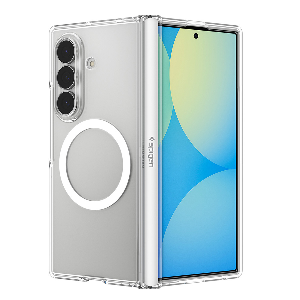 Qi2 20W 인증 갤럭시 맥세이프 케이스 힌지 풀커버 울트라하이브리드프로 맥핏 클리어화이트, 갤럭시Z 폴드8 울트라 이미지 4
