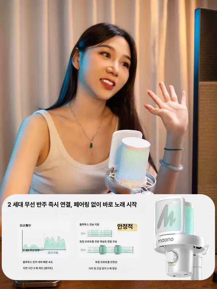 마이크 라이브 방송 노래방 스마트폰 PC용 소음차단 진주 데스크탑 스탠드 세트 - 상세 이미지 3