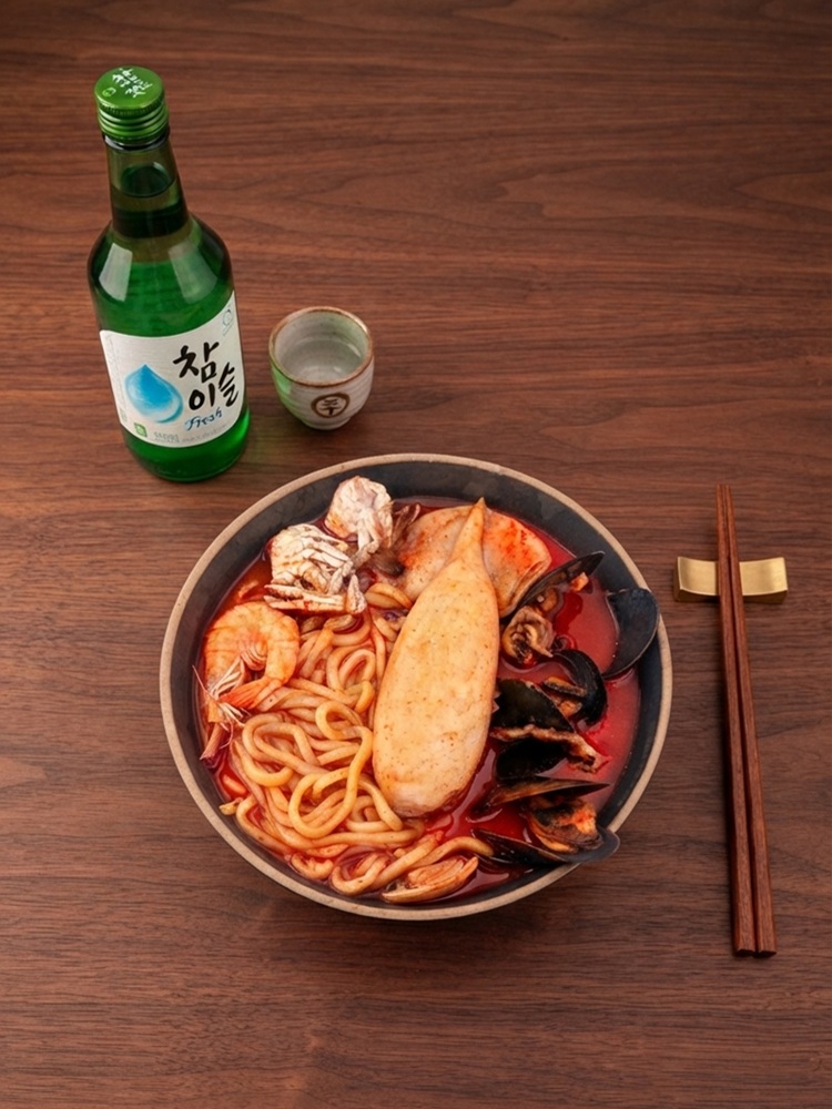 통오징어 짬뽕 밀키트 [중화면포함] 900g 캠핑 차박 야식 술안주 - 상세 이미지 4