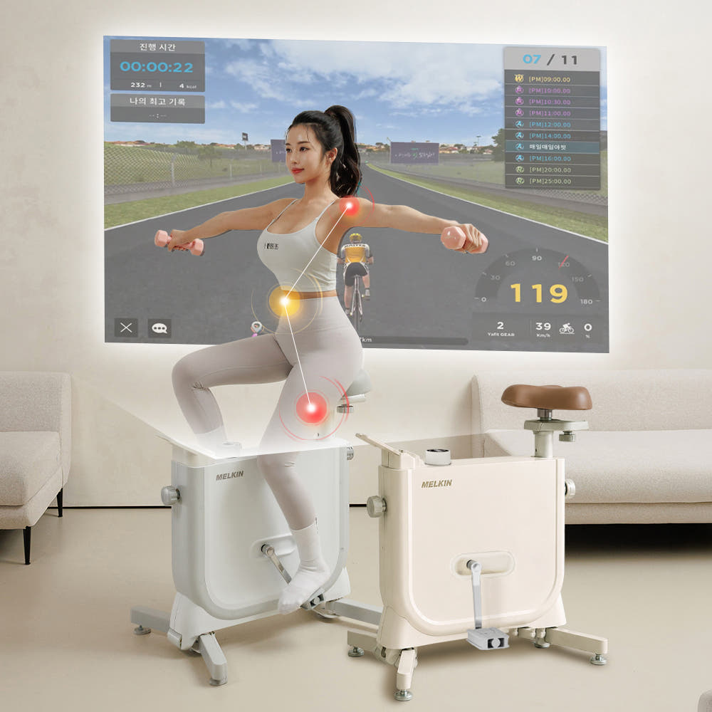 멜킨스포츠 멜킨 스마트 모노바이크 실내자전거 즈위프트 게임 유산소 사이클 접이식