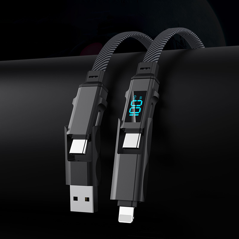 4in1 100W 고속충전 케이블 CtoC AtoC Cto8 Ato8 - 상세 이미지 5