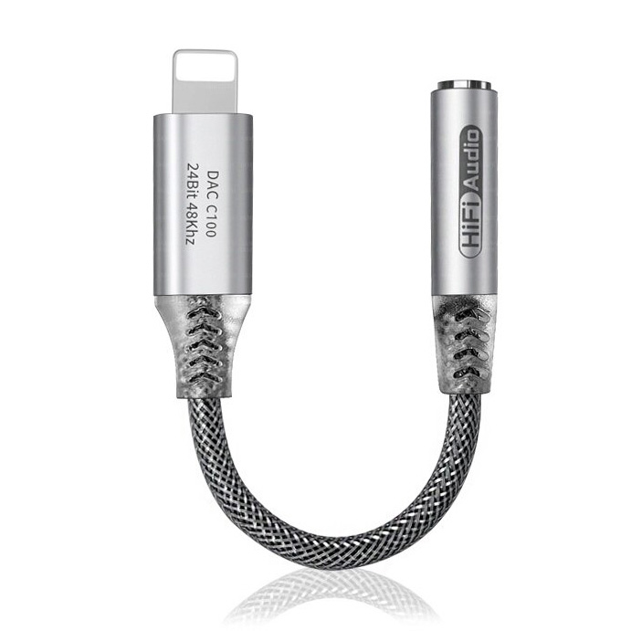 아이폰 라이트닝 8핀 꼬다리 DAC C100 iFi 이어폰 USB 아이파이 앰프 - 상품 이미지