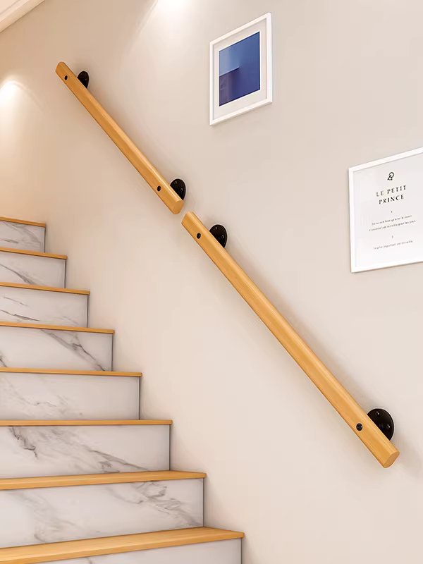 원목 핸드레일 벽부형 복도 난간대 실내 목재 안전바 50cm - 상세 이미지 4
