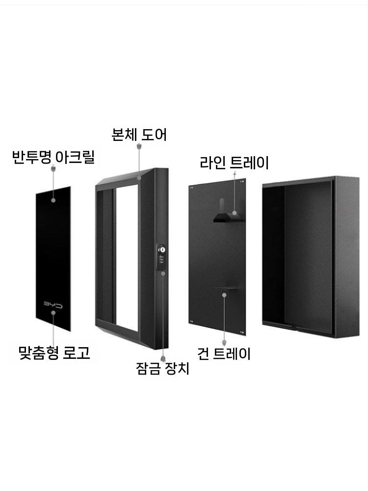 전기차 충전기 보관함 방수 케이스 스탠드 보호함 야외 50x70cm+기둥 - 상세 이미지 5
