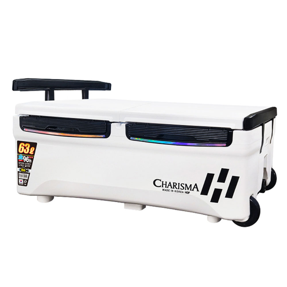 HDF 카리스마 아이스박스 갈치 대장 쿨러 HB-3188 63L, 화이트 BK - 상품 이미지