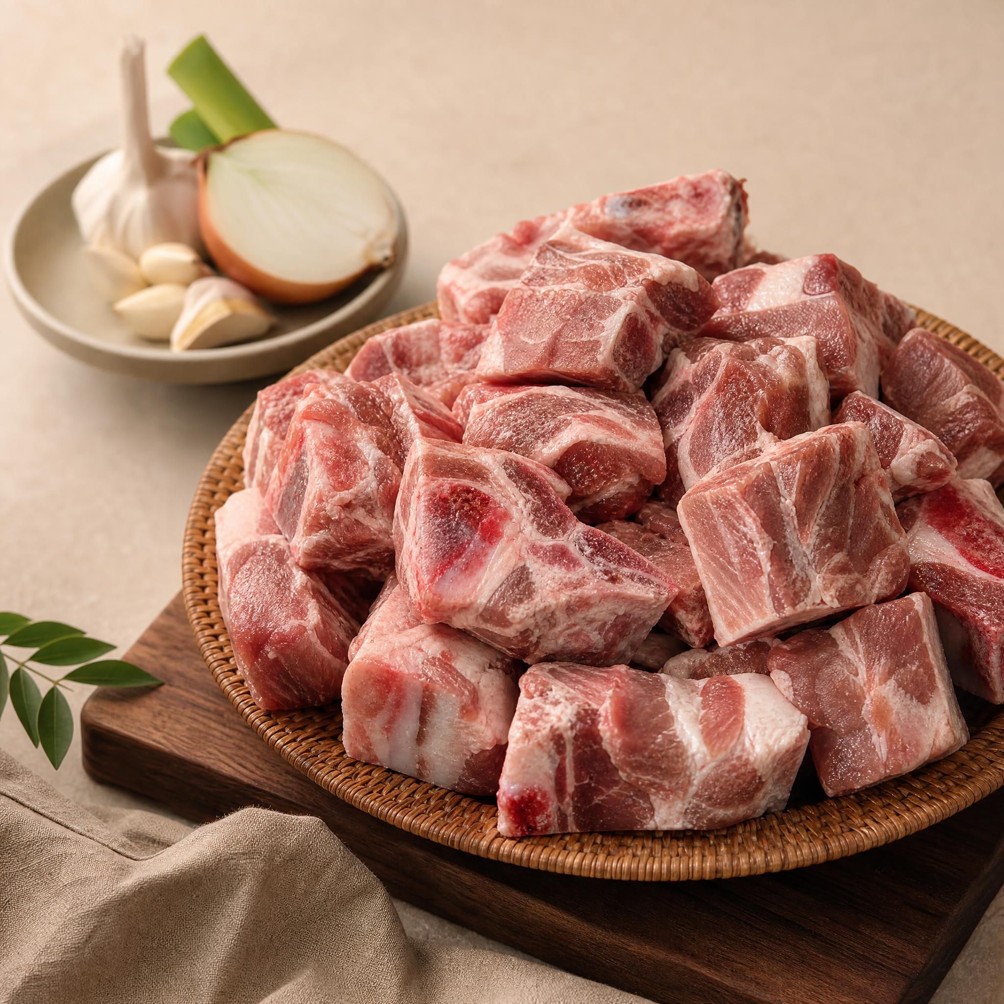 친절한고깃집 한돈 갈비 국내산 냉장 무항생제 1kg 홈파티 찜요리 갈비찜 - 상세 이미지 5