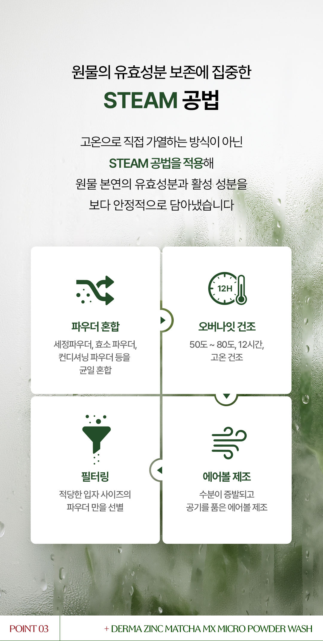 korean zinc matcha enzyme powder wash