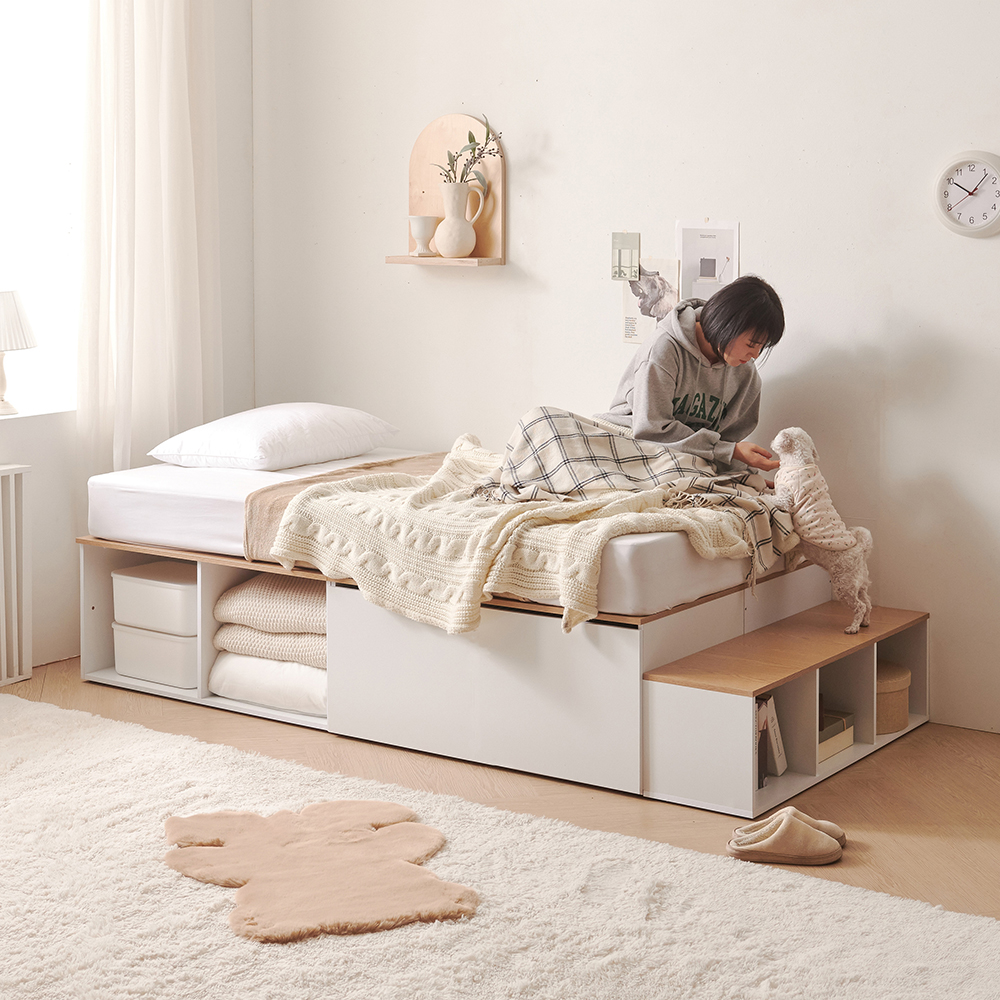 센트 틈새수납장 침대옆 틈새선반 1100 수납장 이미지 7